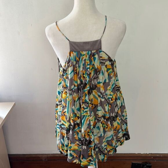 French Connection floral orange gray tank top Size 8 - Picture 7 of 9